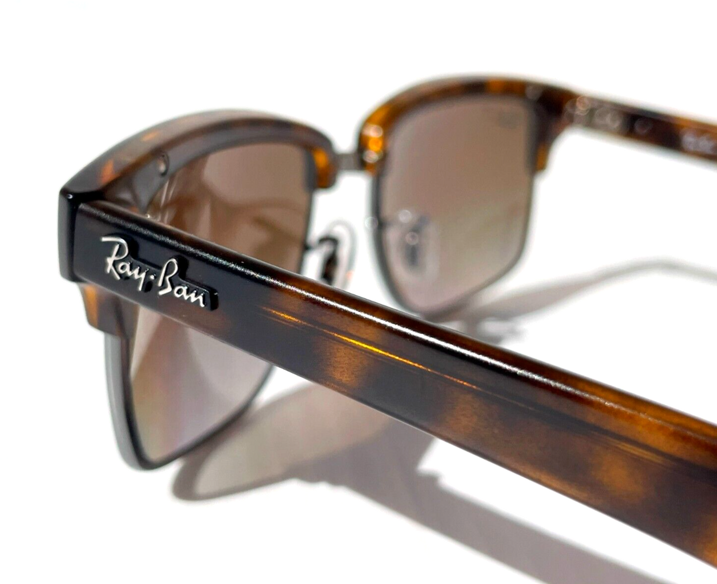 Ray Ban CLUBMASTER Demi Gloss Havana Frame POLARIZED Brown Lens Sunglass RB 4190 878/M2