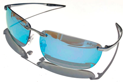 REVO DESCEND Z Metal Satin Chrome POLARIZED Blue Water Lens Sunglass RE 1170 03 BL