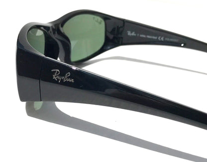 RAY BAN Shiny Black Frame POLARIZED Green Lens Sunglass RB4093 601/9A