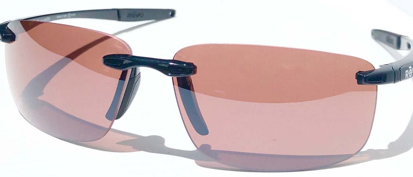 REVO DESCEND N Black POLARIZED Brown Golf Lens Sunglass RE 4059 01 GO