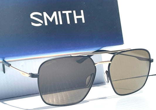 Smith Optics DOUBLEDSAM Matte Black & Gold Frame Chromapop Brown Lens Sunglass 0I46