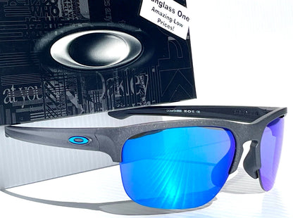Oakley SLIVER EDGE Steel Grey Frame POLARIZED Sapphire Blue lens Sunglass oo9413-06