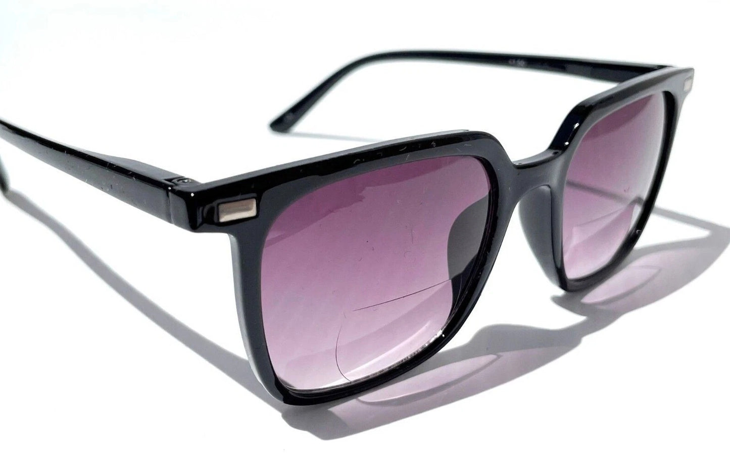 Gry Mattr DESIGNER SUN READERS CLEVER Shiny Black Bifocal Sunglass