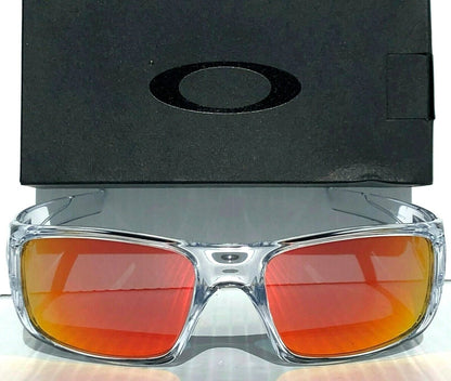 Oakley CRANKSHAFT Shiny Clear Frame POLARIZED Galaxy Ruby Mirror Lens Sunglass 9239-04- Two-Lens Bundle!