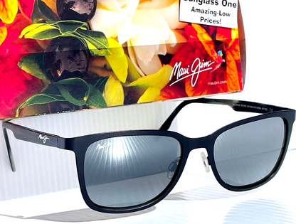 Maui Jim NAUPAKA Polished Black Frame POLARIZED Grey GLASS Lens Sunglass 775-2M