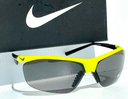 NIKE Impel Shiny Bright Yellow Semi-Rimless Grey Max lens Sunglass EV0474 705