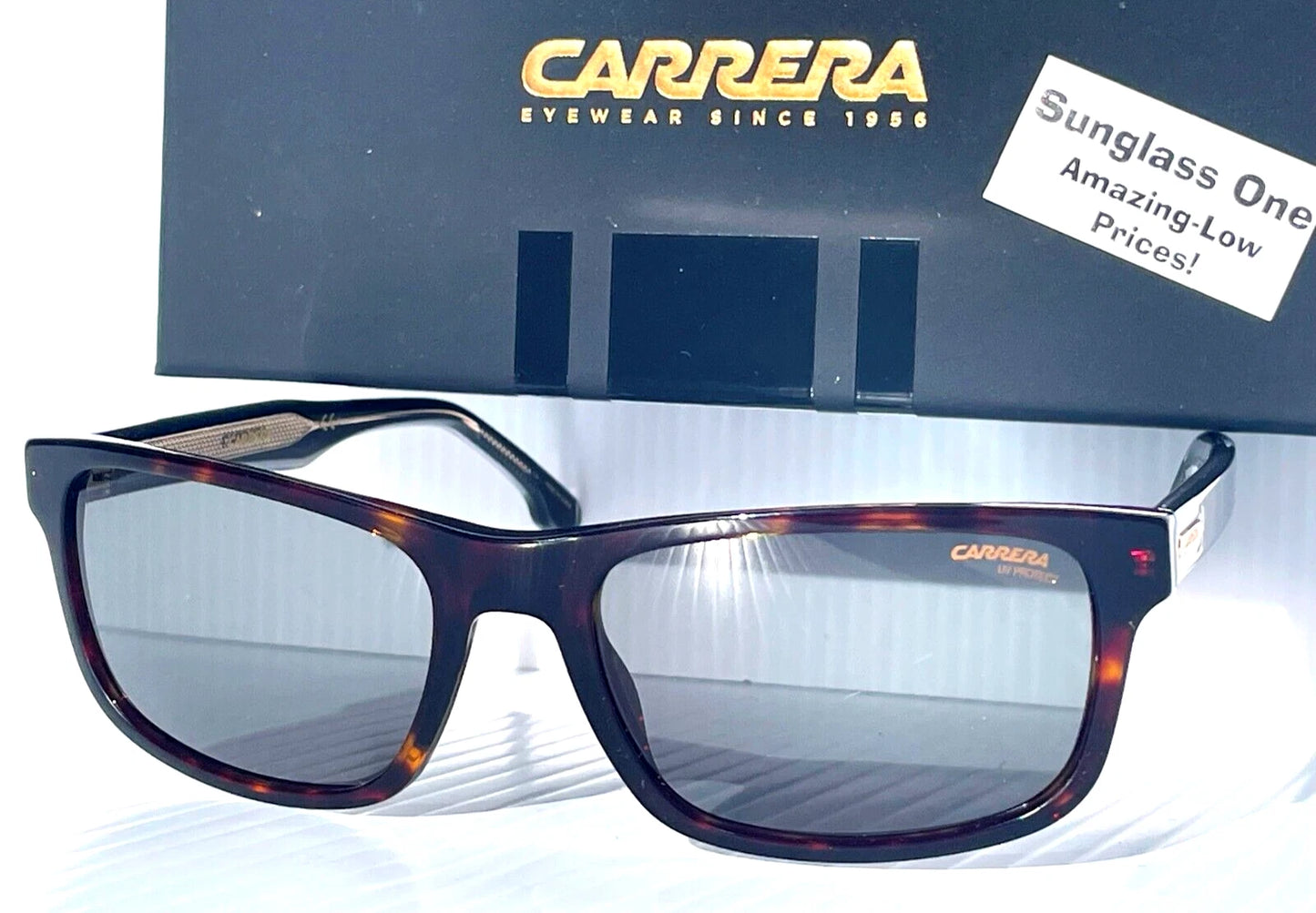 CARRERA Black Tortoise Frame UV Protective Grey Lens Sunglass 299/S 086QT