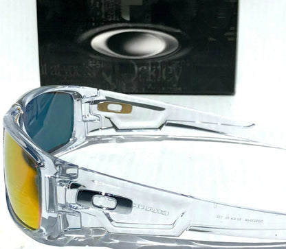 Oakley CRANKSHAFT Shiny Clear Frame POLARIZED Galaxy Ruby Mirror Lens Sunglass 9239-04- Two-Lens Bundle!