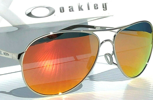 Oakley CAVEAT in Silver Frame with POLARIZED Galaxy Ruby Lens Sunglasses oo4054 - Two-Lens Bundle!