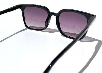 Gry Mattr DESIGNER SUN READERS CLEVER Shiny Black Bifocal Sunglass
