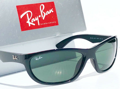 Ray Ban Polished Black 63mm Frame G-15 Grey Green Lens Sunglasses RB 4188 601/71