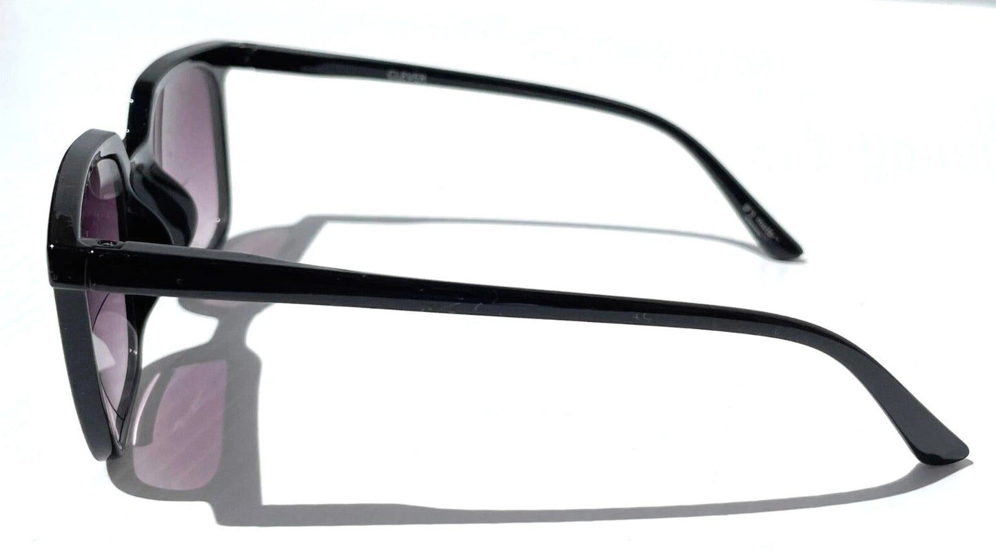 Gry Mattr DESIGNER SUN READERS CLEVER Shiny Black Bifocal Sunglass