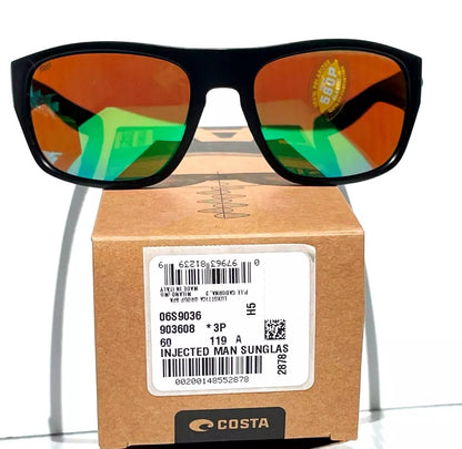 Costa Del Mar TICO Matte Black POLARIZED Green 580P Lens Sunglass TCO 11