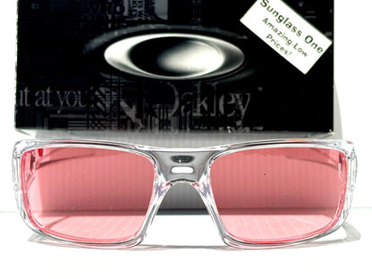 Oakley CRANKSHAFT Shiny Clear Frame Non-Polarized Galaxy HD Pink Iridium Lens Sunglass 9239-04 - Two-Lens Bundle!