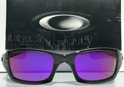 Oakley FIVES Squared in Grey Smoke Frames POLARIZED Galaxy Purple Lens Sunglass oo9238-04 - Two-Lens Bundle!