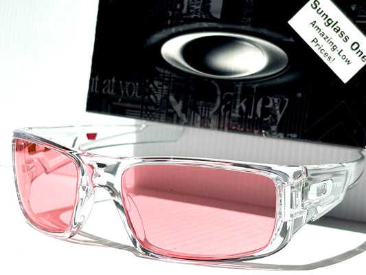 Oakley CRANKSHAFT Shiny Clear Frame Non-Polarized Galaxy HD Pink Iridium Lens Sunglass 9239-04 - Two-Lens Bundle!