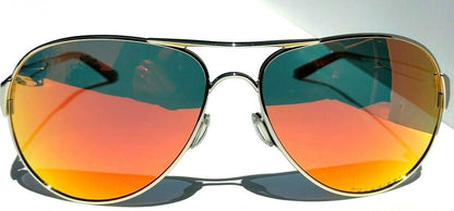 Oakley CAVEAT in Silver Frame with POLARIZED Galaxy Ruby Lens Sunglasses oo4054 - Two-Lens Bundle!