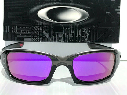 Oakley FIVES Squared in Grey Smoke Frames POLARIZED Galaxy Purple Lens Sunglass oo9238-04 - Two-Lens Bundle!