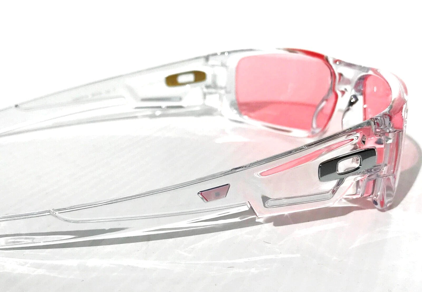 Oakley CRANKSHAFT Shiny Clear Frame Non-Polarized Galaxy HD Pink Iridium Lens Sunglass 9239-04 - Two-Lens Bundle!