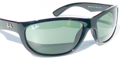 Ray Ban Polished Black 63mm Frame G-15 Grey Green Lens Sunglasses RB 4188 601/71