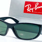 Ray Ban Polished Black 63mm Frame G-15 Grey Green Lens Sunglasses RB 4188 601/71