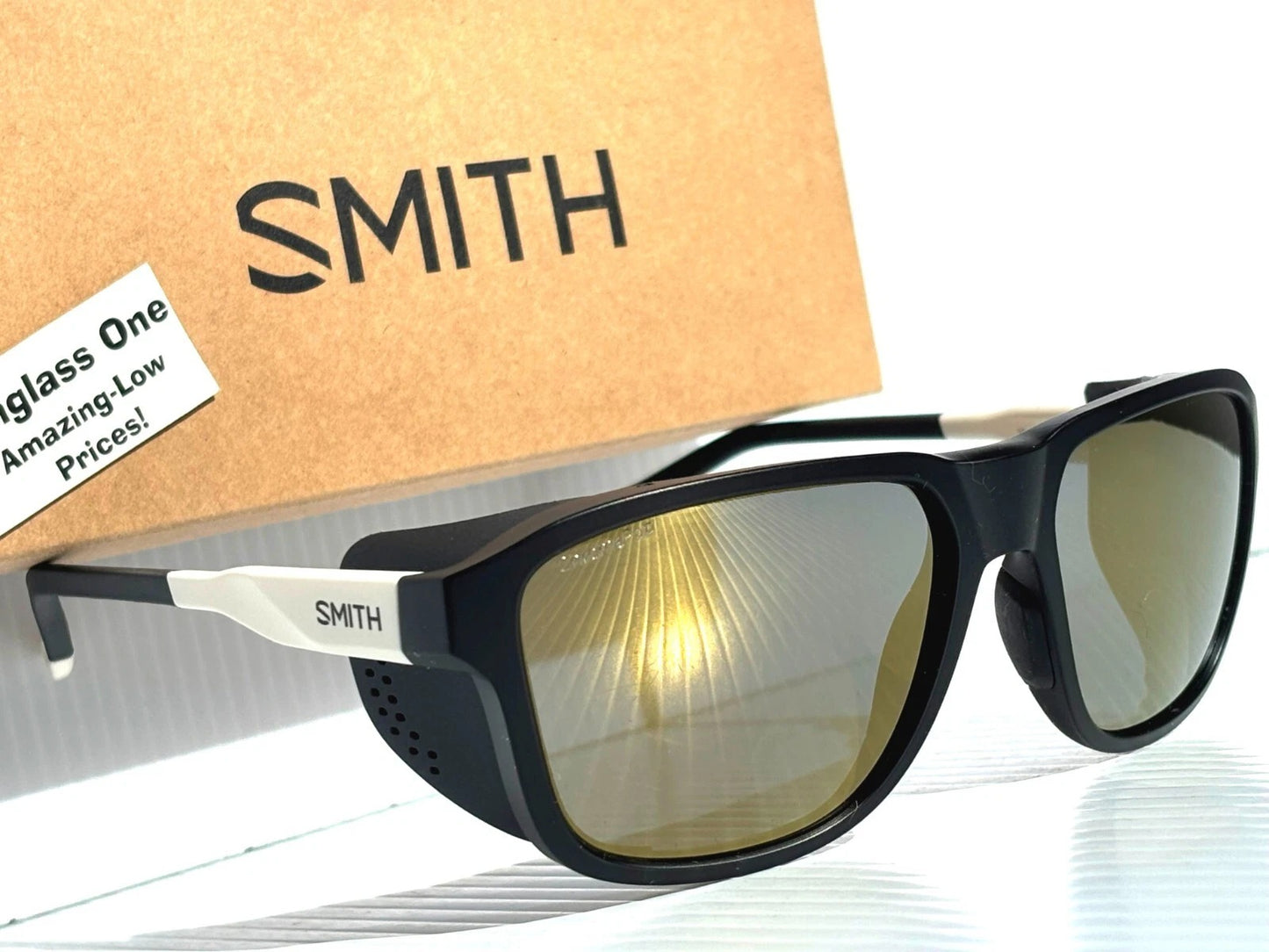 Smith Optics EMBARK North Face Black & White POLARIZED Gold Mirror Lens Sunglass TNF