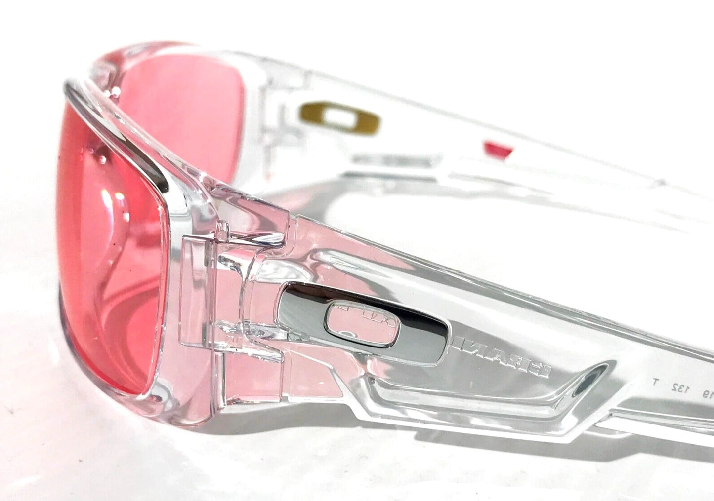 Oakley CRANKSHAFT Shiny Clear Frame Non-Polarized Galaxy HD Pink Iridium Lens Sunglass 9239-04 - Two-Lens Bundle!