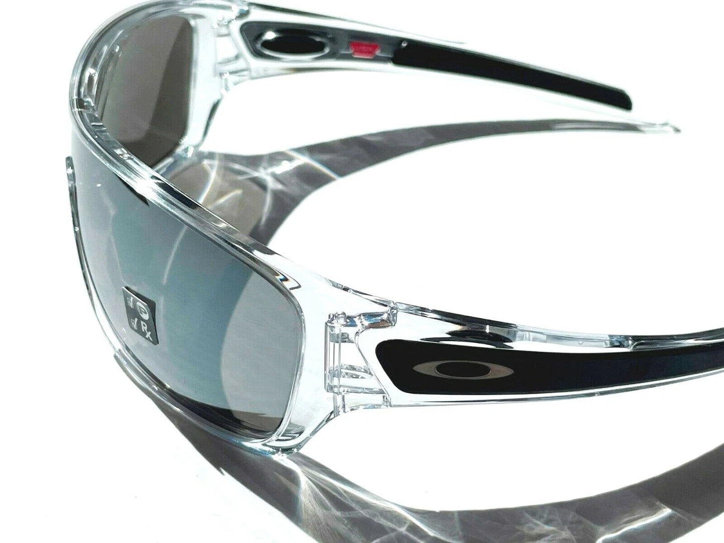 Oakley TURBINE ROTOR Clear & Black Frame POLARIZED Galaxy Chrome Lens Sunglass oo9307