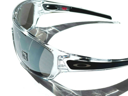 Oakley TURBINE ROTOR Clear & Black Frame POLARIZED Galaxy Chrome Lens Sunglass oo9307