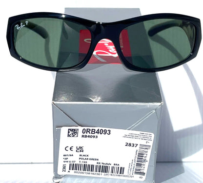 RAY BAN Shiny Black Frame POLARIZED Green Lens Sunglass RB4093 601/9A