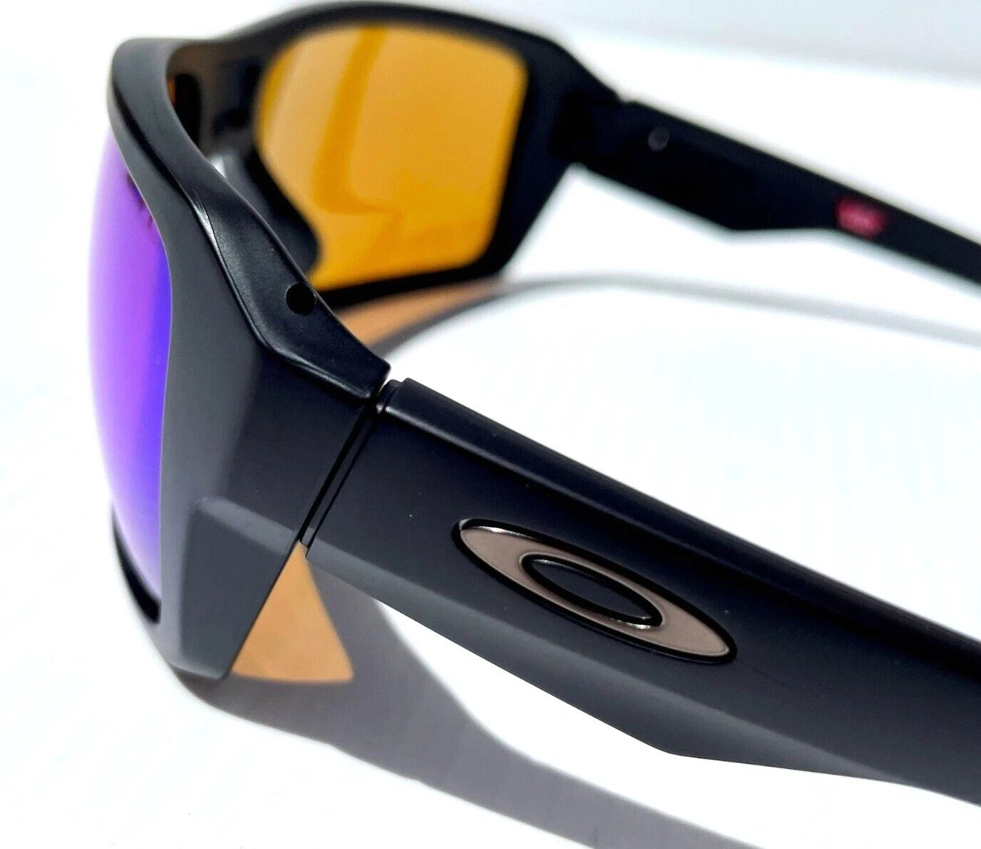 Oakley DOUBLE EDGE Matte Black Frame POLARIZED Galaxy Blue Lens Sunglass oo9380