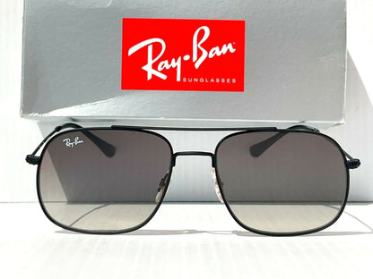 Ray Ban ANDREA Matte Black Frame with Brown Gradient 59mm Sunglass RB 3595 9014/11