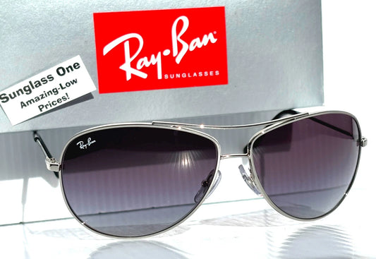 Ray Ban AVIATOR Silver Frame Grey Gradient Lens Sunglass RB3293 003/8G