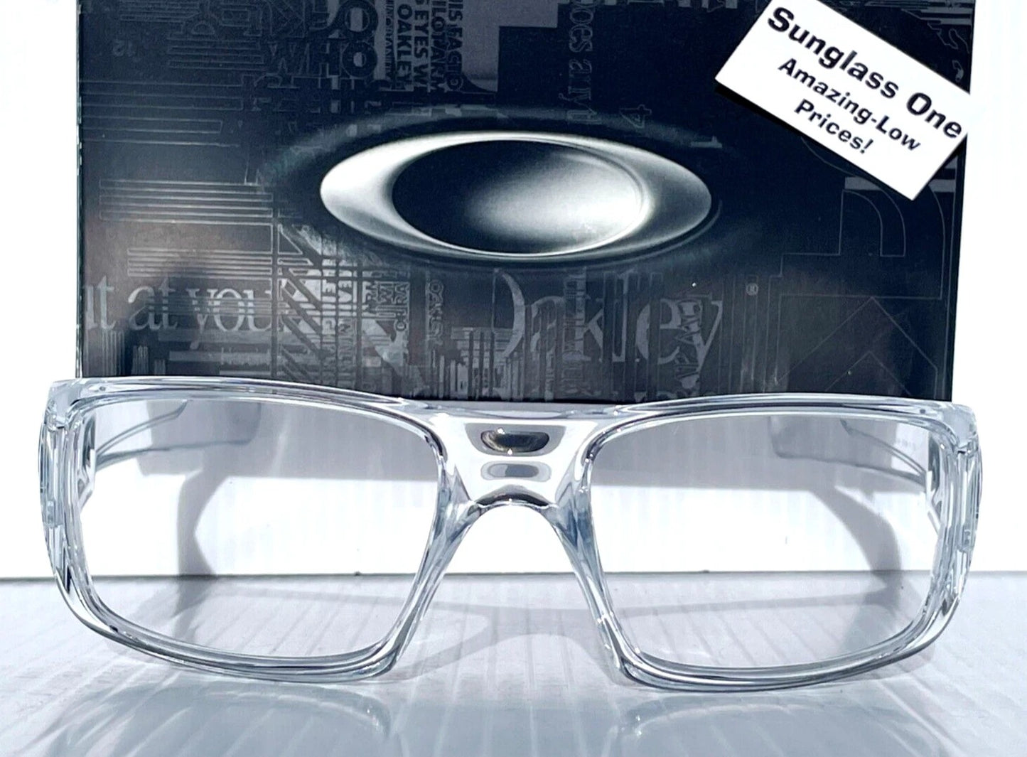 Oakley CRANKSHAFT Shiny Clear Frame Non-Polarized Galaxy HD Clear Iridium Lens Sunglass 9239-04 - Two-Lens Bundle!
