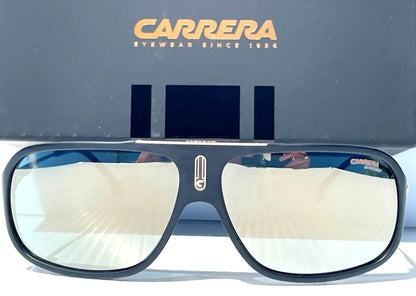 CARRERA Matte Black & Gold Frames Grey Brown Lens Sunglass COOL65 0I46 JO