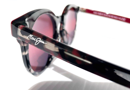 Maui Jim UPSIDE DOWN FALLS Burgundy Tort POLARIZED Rose GLASS Sunglass R861-07