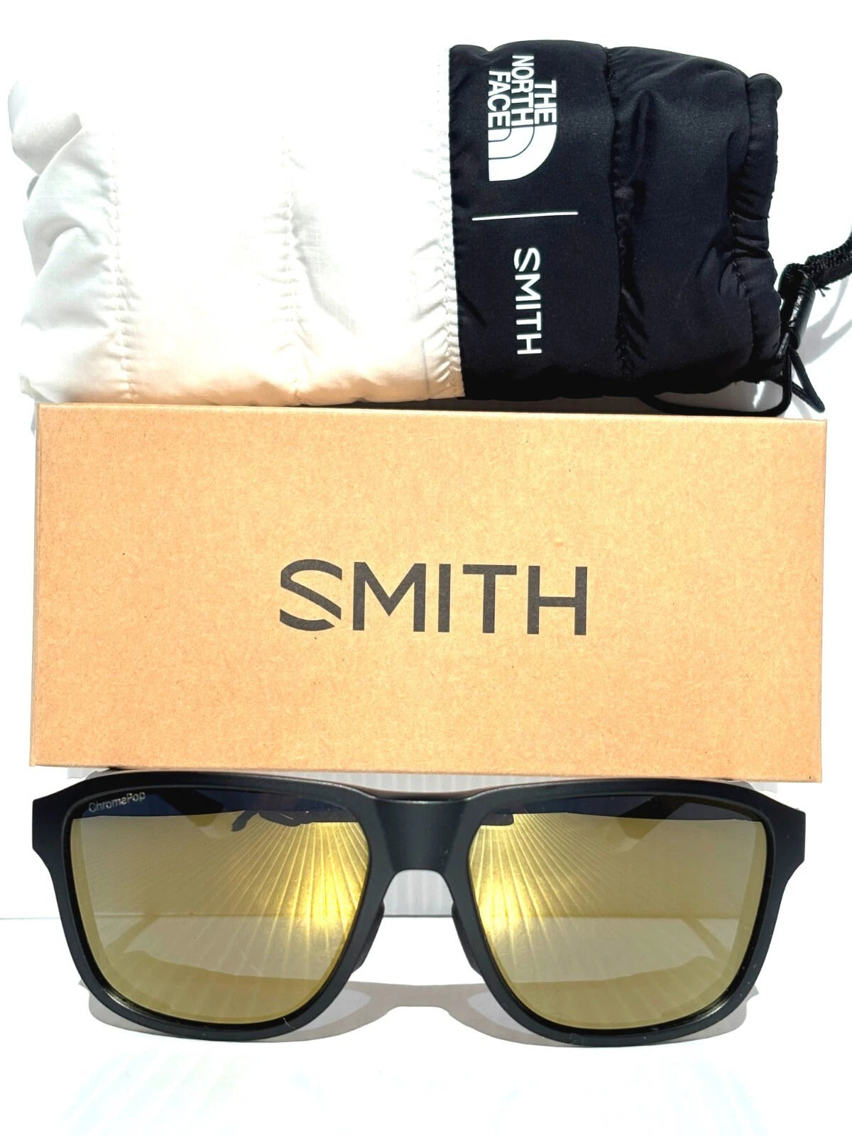 Smith Optics EMBARK North Face Black & White POLARIZED Gold Mirror Lens Sunglass TNF