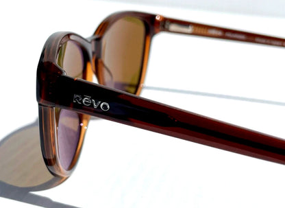 REVO DAPHNE Brown POLARIZED Green Lens Sunglass RE 1101ECO 02 GN