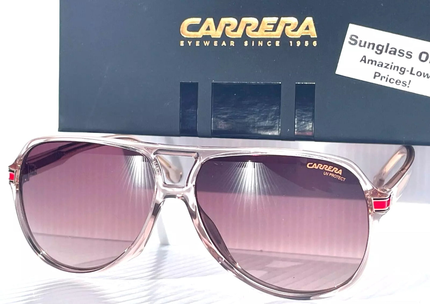 CARRERA Polished Nude Peach Frame Gradient Bronze Lens Sunglass 1045/S FWM