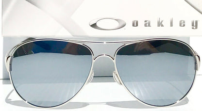 Oakley CAVEAT in Silver Frame with POLARIZED Galaxy Chrome Lens Sunglasses oo4054 - Two-Lens Bundle!