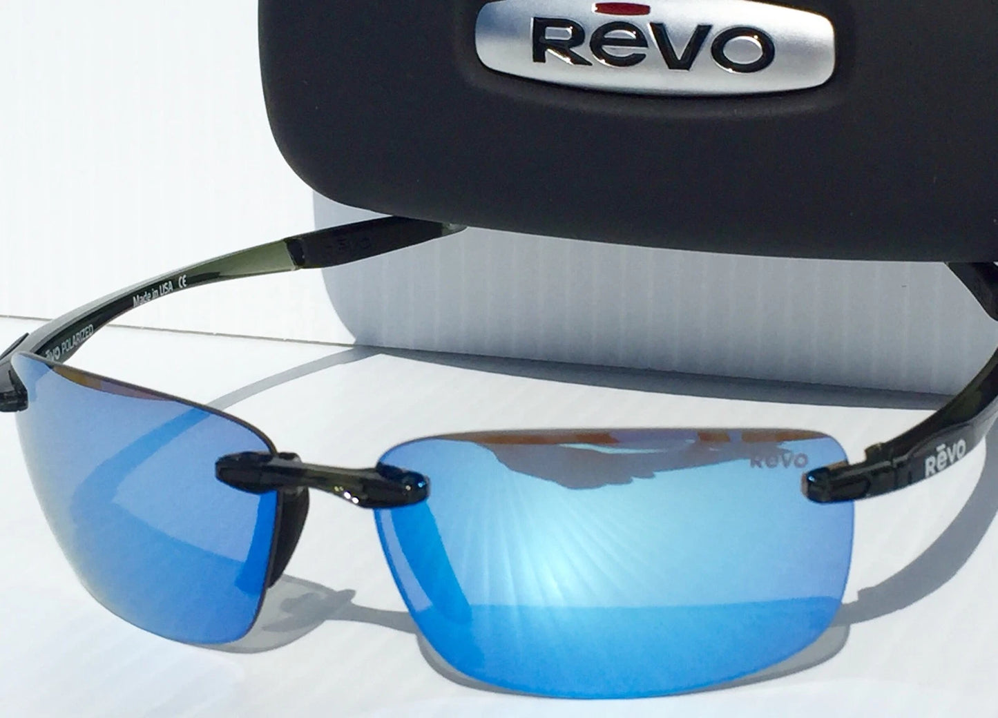 REVO DESCEND N Black POLARIZED Blue Lens Sunglass RE 4059 01 BL