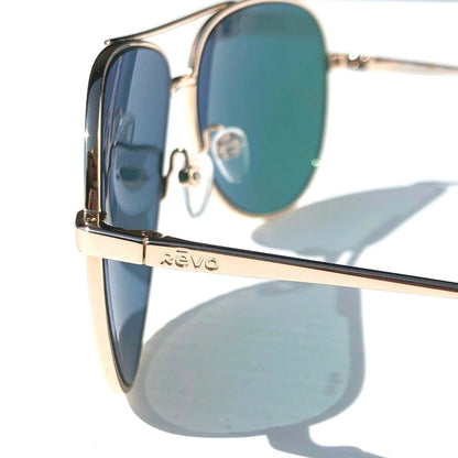 REVO RELAY S Shiny Gold POLARIZED Red Mirror Lens Sunglass RE 1014 04 SP