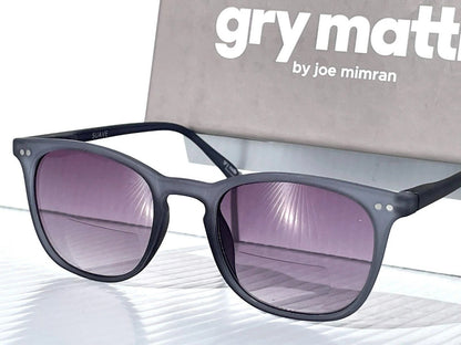 Gry Mattr DESIGNER SUN READERS SUAVE Matte Slate Blue Bifocal Sunglass