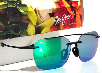 Maui Jim KOMOHANA Matte Black Frame POLARIZED Maui Green Small Sunglass GM446-2M