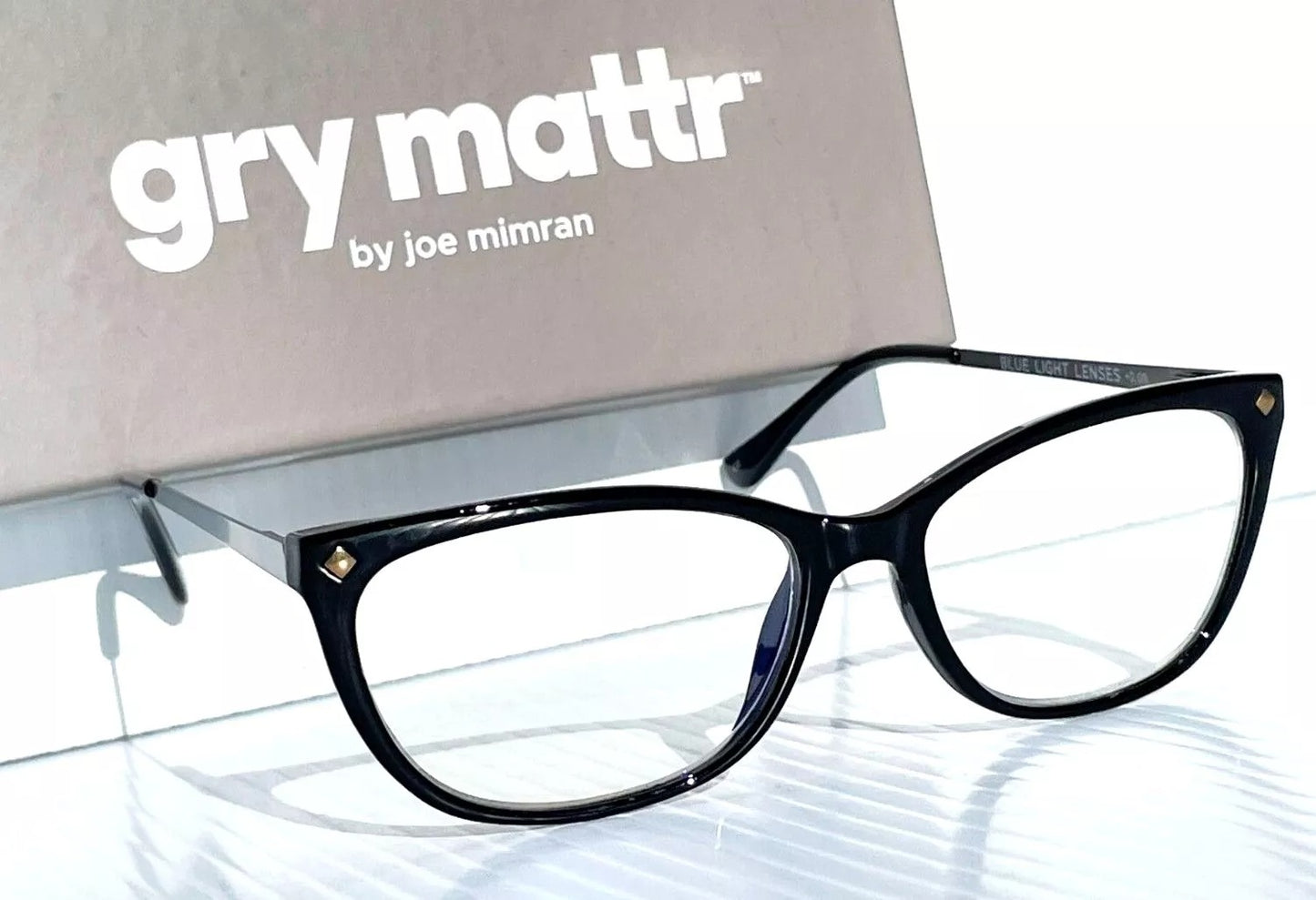 Gry Mattr DESIGNER READERS Polished Black DILIGENT Blue Light Blocking Eyewear