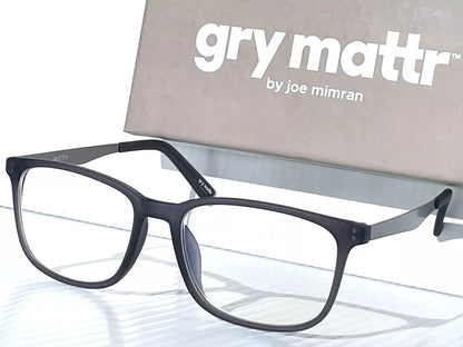 Gry Mattr DESIGNER READERS Slate Grey Frame WITTY Blue Light Blocking Eyewear