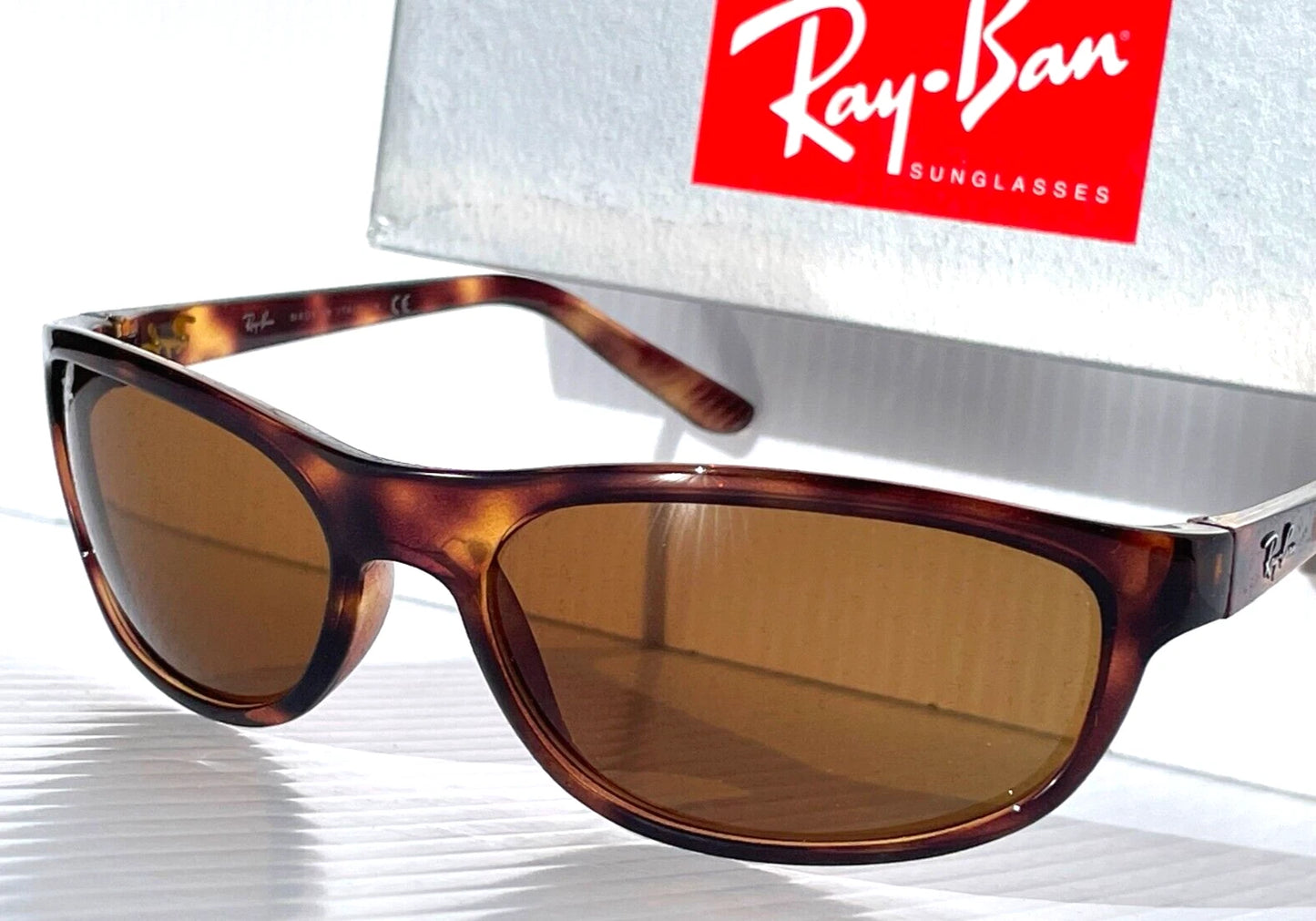 Ray Ban Tortoise Brown UV PROTECTIVE Brown Lens Sunglass RB4114 642/73