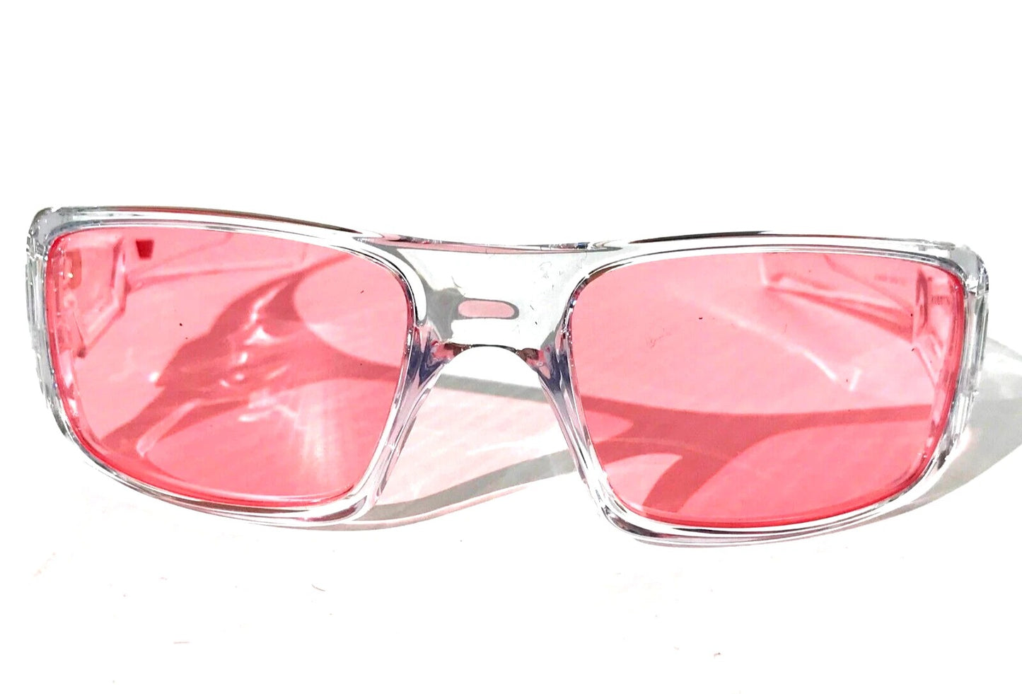 Oakley CRANKSHAFT Shiny Clear Frame Non-Polarized Galaxy HD Pink Iridium Lens Sunglass 9239-04 - Two-Lens Bundle!