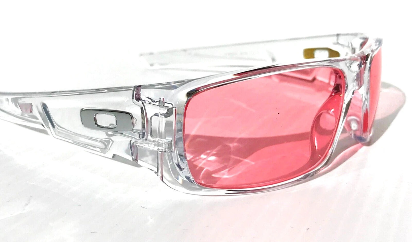 Oakley CRANKSHAFT Shiny Clear Frame Non-Polarized Galaxy HD Pink Iridium Lens Sunglass 9239-04 - Two-Lens Bundle!