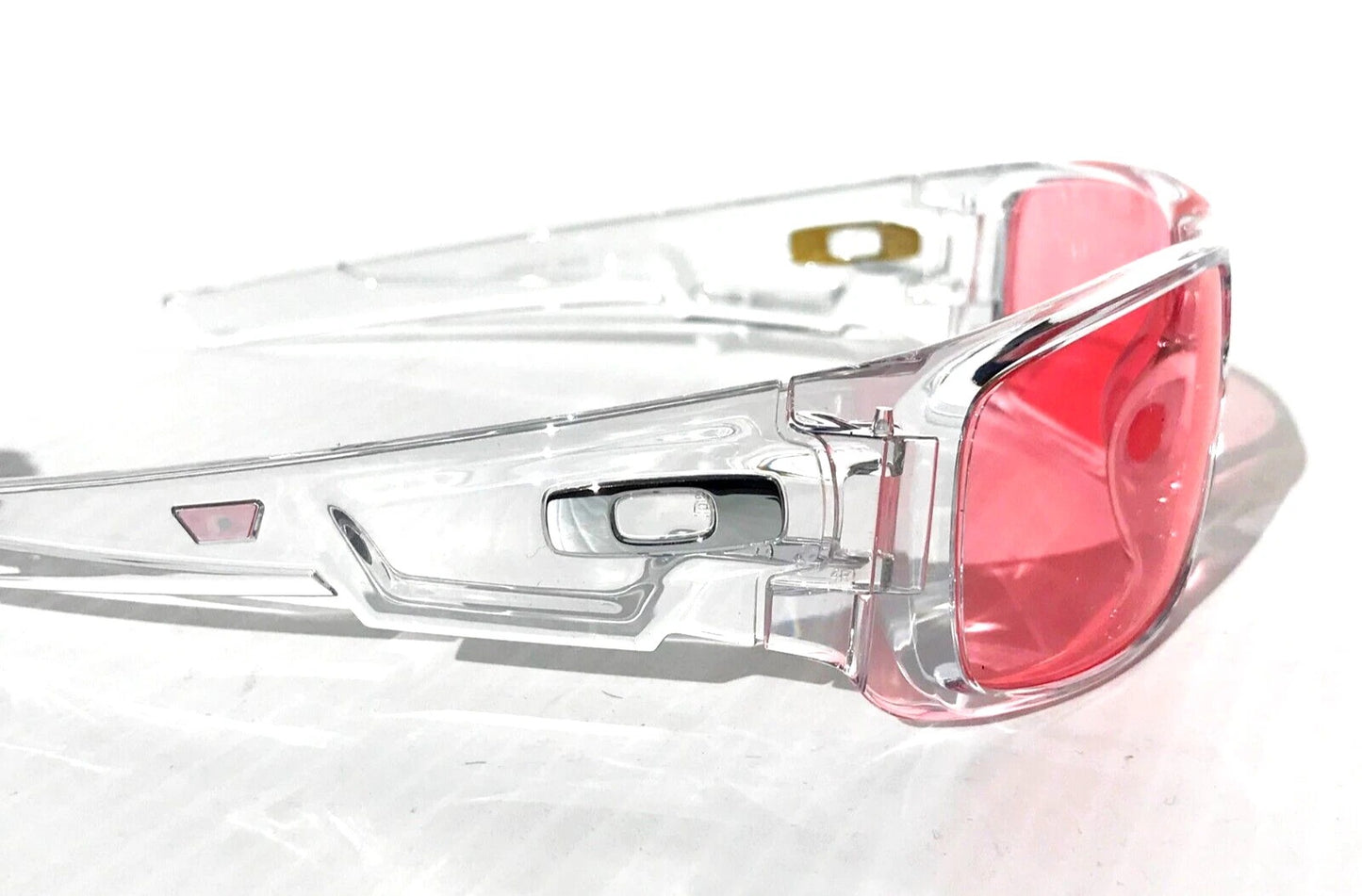 Oakley CRANKSHAFT Shiny Clear Frame Non-Polarized Galaxy HD Pink Iridium Lens Sunglass 9239-04 - Two-Lens Bundle!